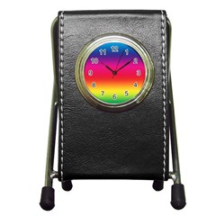 Spectrum Pen Holder Desk Clock