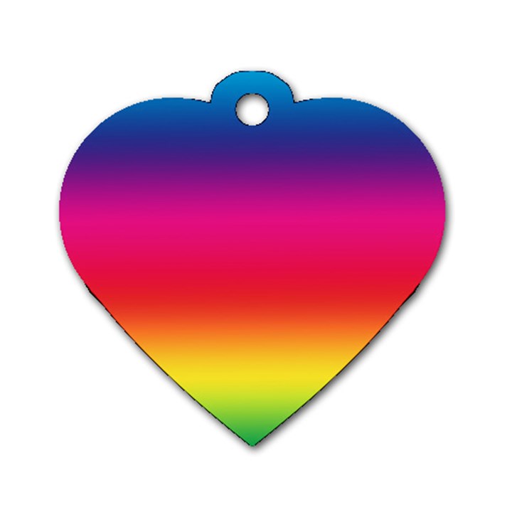 Spectrum Dog Tag Heart (Two Sides)