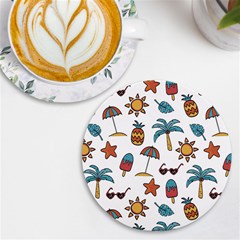 Summer Uv Print Round Tile Coaster by nateshop