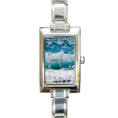 Waves Rectangle Italian Charm Watch by nateshop