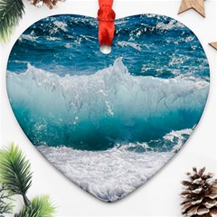 Waves Heart Ornament (two Sides) by nateshop