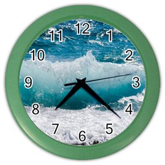 Waves Color Wall Clock by nateshop