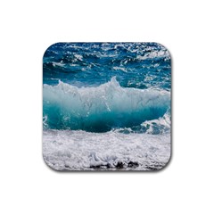 Waves Rubber Coaster (square) by nateshop