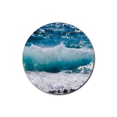 Waves Rubber Round Coaster (4 Pack) by nateshop