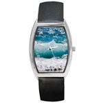 Waves Barrel Style Metal Watch Front