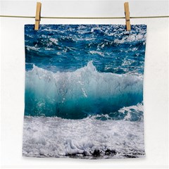 Waves Face Towel by nateshop