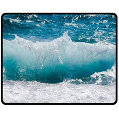 Waves Fleece Blanket (medium) by nateshop