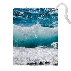 Waves Drawstring Pouch (4xl) by nateshop