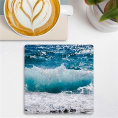 Waves Uv Print Square Tile Coaster  by nateshop