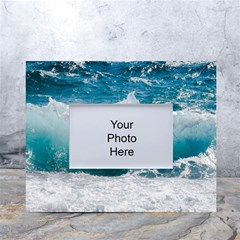 Waves White Tabletop Photo Frame 4 x6 