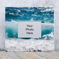 Waves White Wall Photo Frame 5  X 7  by nateshop