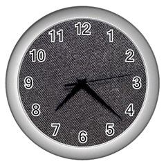 Texture-jeans Wall Clock (Silver)