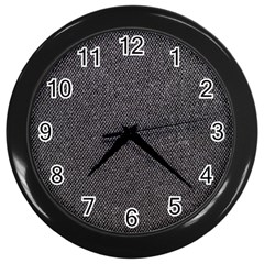 Texture-jeans Wall Clock (black) by nateshop