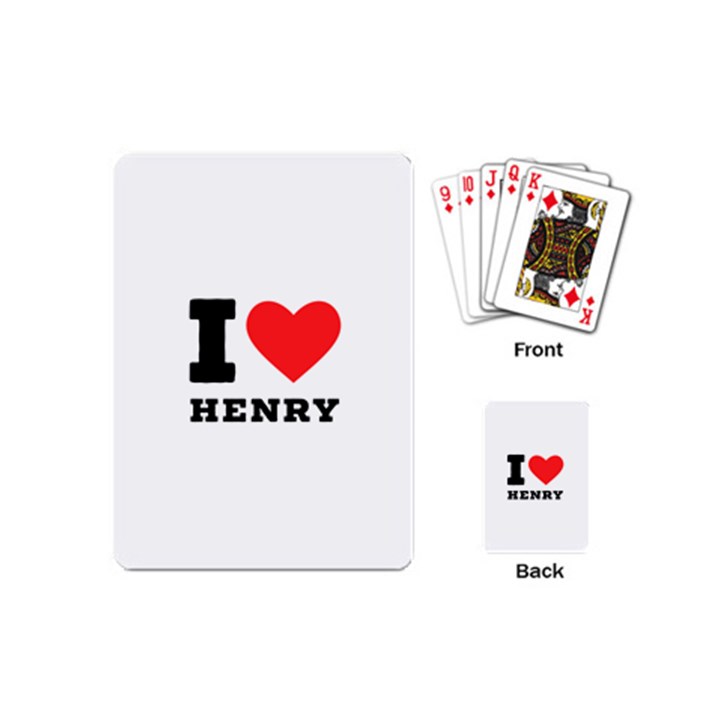 I love henry Playing Cards Single Design (Mini)