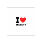 I love henry Satin Bandana Scarf 22  x 22  Front