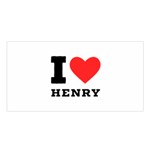 I love henry Satin Shawl 45  x 80  Front