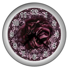 Rose Mandala Wall Clock (silver) by MRNStudios