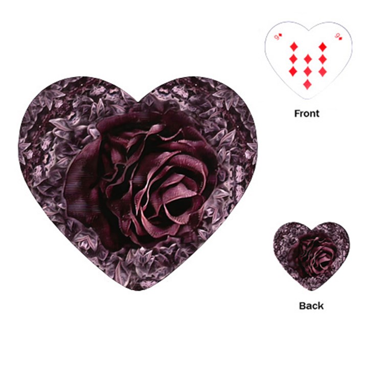 Rose Mandala Playing Cards Single Design (Heart)