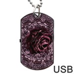 Rose Mandala Dog Tag USB Flash (One Side) Front