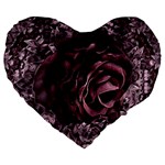 Rose Mandala Large 19  Premium Heart Shape Cushions Front