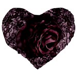 Rose Mandala Large 19  Premium Heart Shape Cushions Back