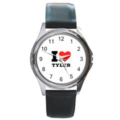 I Love Tyler Round Metal Watch by ilovewhateva