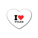 I love tyler Rubber Coaster (Heart) Front