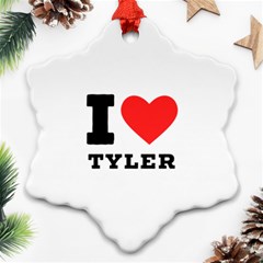 I Love Tyler Ornament (snowflake) by ilovewhateva