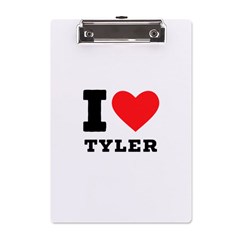 I Love Tyler A5 Acrylic Clipboard