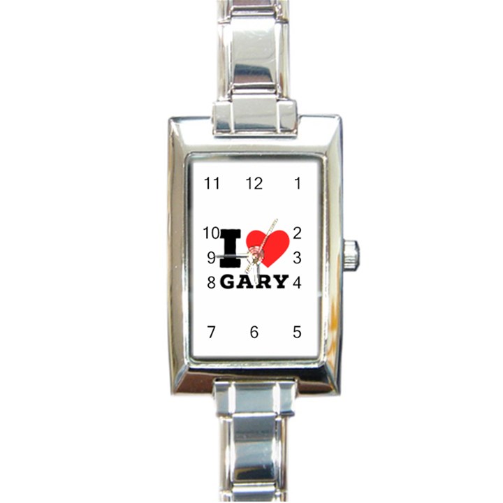 I love gary Rectangle Italian Charm Watch