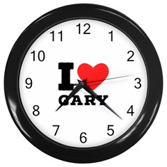 I Love Gary Wall Clock (black) by ilovewhateva