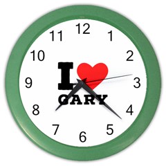 I Love Gary Color Wall Clock by ilovewhateva