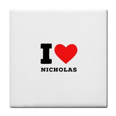 I Love Nicholas Tile Coaster by ilovewhateva