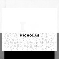 I Love Nicholas Rectangular Jigsaw Puzzl by ilovewhateva