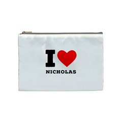 I Love Nicholas Cosmetic Bag (medium) by ilovewhateva