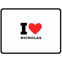 I Love Nicholas Fleece Blanket (large) by ilovewhateva