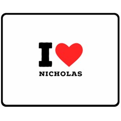 I Love Nicholas Fleece Blanket (medium) by ilovewhateva