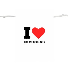 I Love Nicholas Lightweight Drawstring Pouch (xl) by ilovewhateva