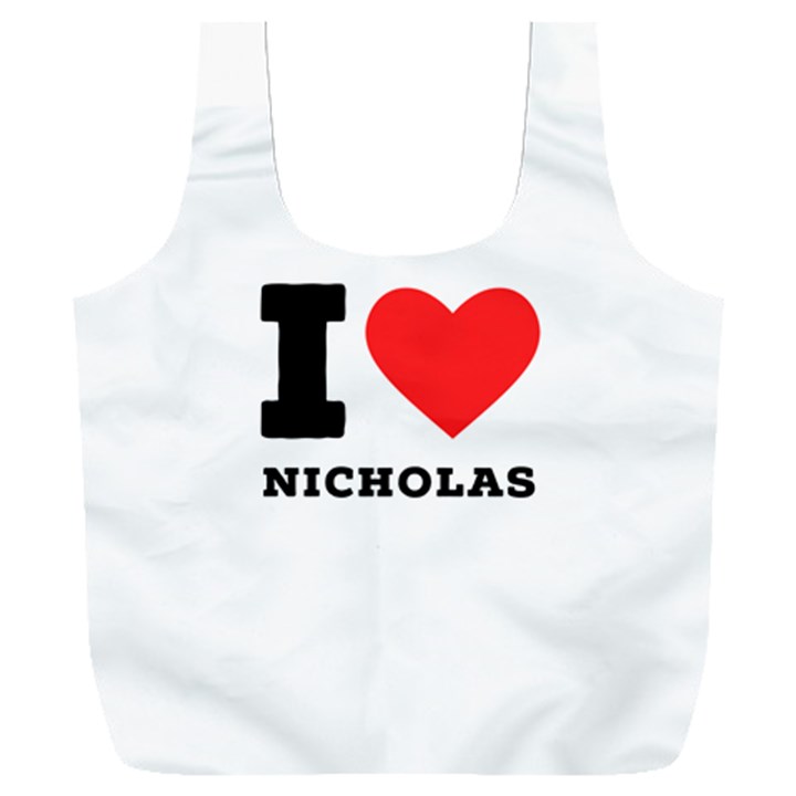 I love nicholas Full Print Recycle Bag (XXXL)