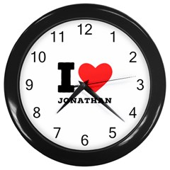 I Love Jonathan Wall Clock (black) by ilovewhateva