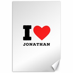 I Love Jonathan Canvas 12  X 18  by ilovewhateva