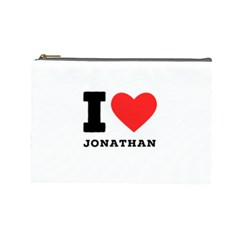 I Love Jonathan Cosmetic Bag (large) by ilovewhateva