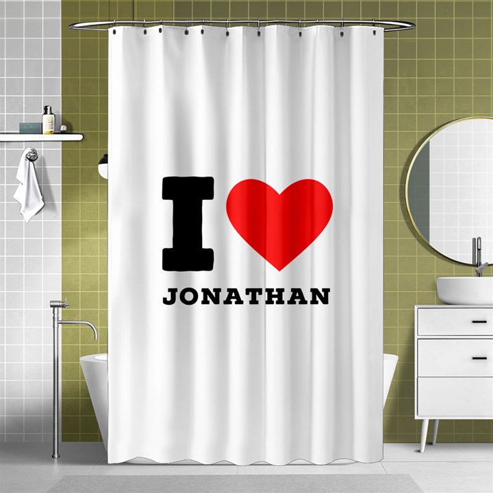 I love jonathan Shower Curtain 48  x 72  (Small) 