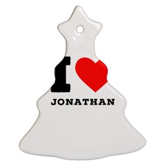 I Love Jonathan Ornament (christmas Tree)  by ilovewhateva