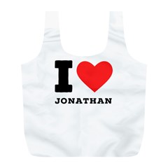 I Love Jonathan Full Print Recycle Bag (l) by ilovewhateva