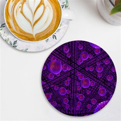 Spheres-combs-structure-regulation Uv Print Round Tile Coaster by Simbadda