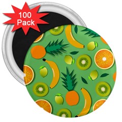 Fruit Tropical Pattern Design Art 3  Magnets (100 Pack) by danenraven