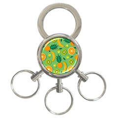 Fruit Tropical Pattern Design Art 3-ring Key Chain by danenraven