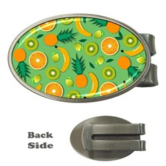 Fruit Tropical Pattern Design Art Money Clips (oval)  by danenraven