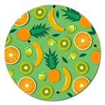 Fruit Tropical Pattern Design Art Magnet 5  (Round) Front